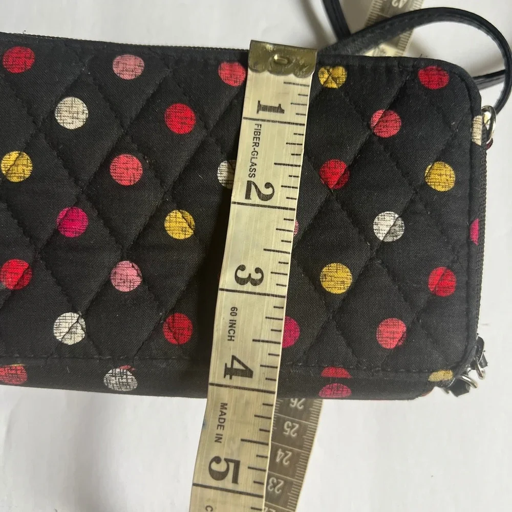 Vera Bradley Havana‎ Dots Quilted All In One Crossbody Wallet Organzier Bag